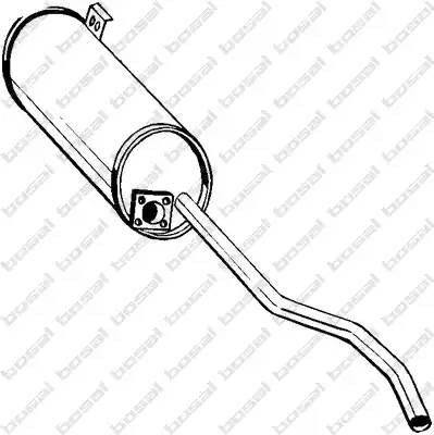 Глушитель выхлопных газов конечный 211345 BOSAL