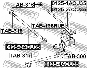 Сайлентблок TAB-166RUB FEBEST