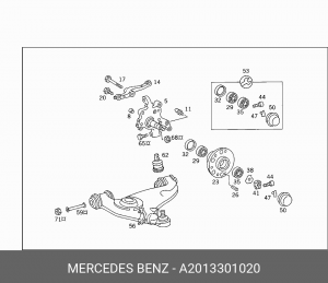 Кулак поворотный A 201 330 10 20 MERCEDES BENZ
