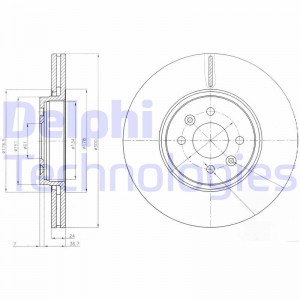 Тормозной диск BG3929 DELPHI