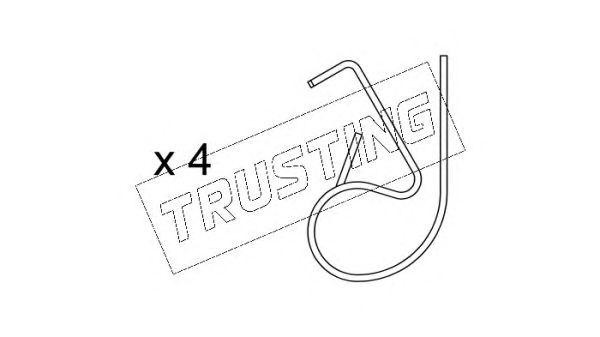 Комплектующие, колодки дискового тормоза KIT003 TRUSTING