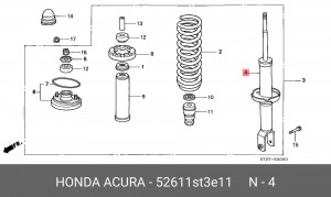 Амортизатор 52611ST3E11 HONDA