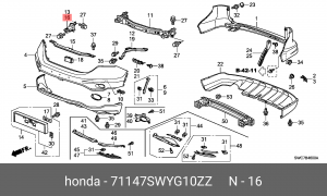Деталь 71147SWYG10ZZ HONDA