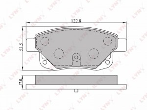 Колодки тормозные дисковые BD-3003 LYNXAUTO