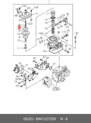 Плоская шайба 8-94122-725-0 ISUZU