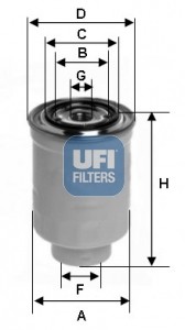 Топливный фильтр 24.393.00 UFI