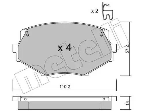 Комплект тормозных колодок, диско 22-0472-0 METELLI