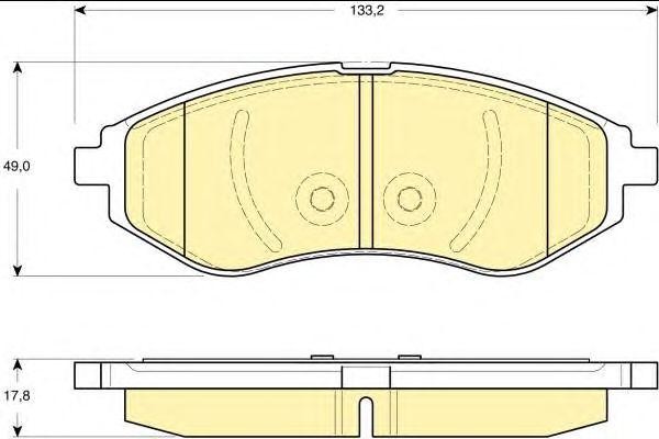 Комплект тормозных колодок, диско 6133309 GIRLING