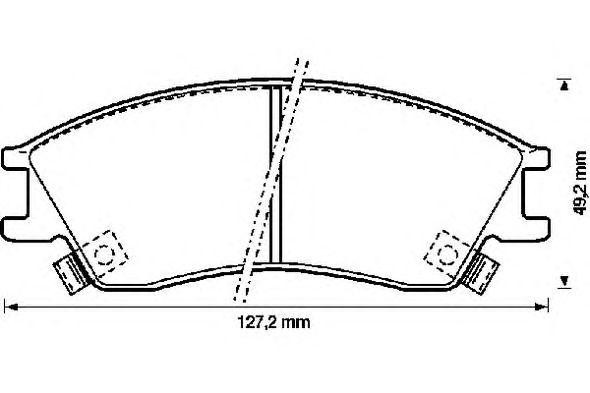 Комплект тормозных колодок, диско 572270B BENDIX JURID
