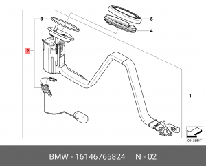 Датчик, запас топлива 16 14 6 765 824 BMW