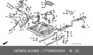 Фильтр, подъема топлива 17708SG0934 HONDA