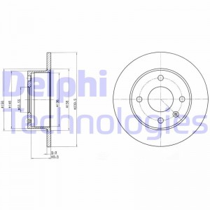 Тормозной диск BG2376 DELPHI