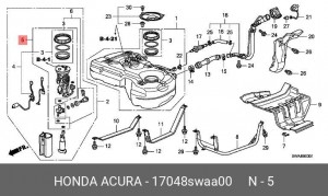 Фильтр топливный 17048SWAA00 HONDA