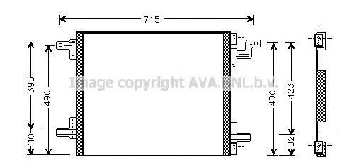 Радиатор кондиционера MS5270 AVA