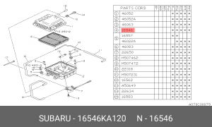 Воздушный фильтр 16546KA120 SUBARU