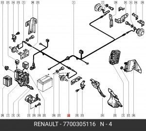Датчик, частота вращения колеса 7700305116 RENAULT