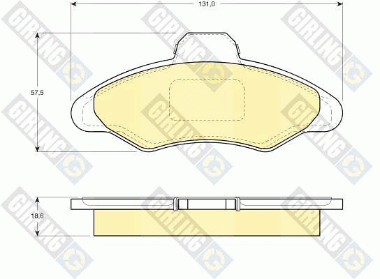Комплект тормозных колодок, диско 6108973 GIRLING