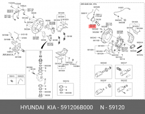 Деталь 591206B000 HYUNDAI KIA