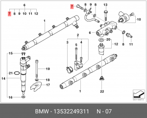 Болт 13 53 2 249 311 BMW
