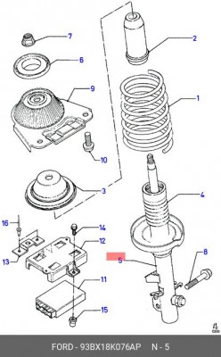 Амортизатор подвески 93BX-18K076-AP FORD