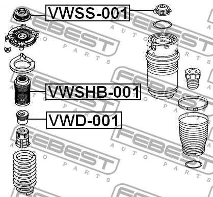 Опора амортизатора подвески VWSS-001 FEBEST