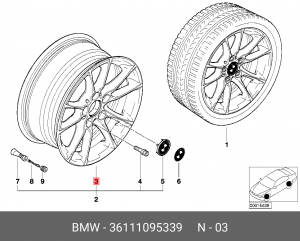 Диск колеса 36 11 1 095 339 BMW