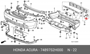 Деталь 74897S2H000 HONDA