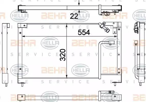 Конденсатор, кондиционер 8FC351306131 HELLA