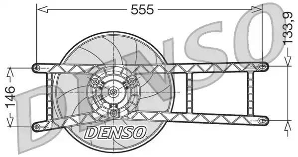 Вентилятор, охлаждение двигателя DER09017 DENSO