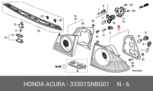 Фонарь задний 33501SNBG01 HONDA