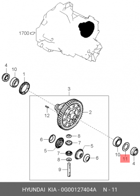 Шайба 0G00127404A HYUNDAI KIA