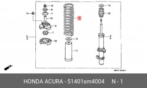 Пружина ходовой части 51401SM4004 HONDA