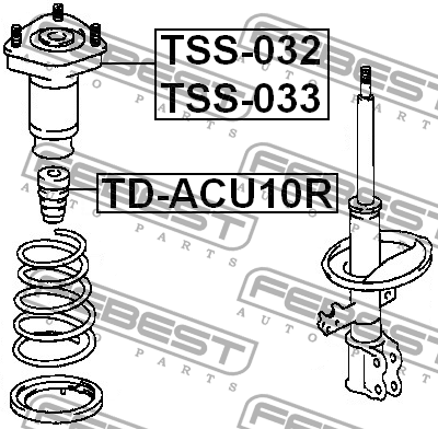Опора амортизатора подвески TSS-033 FEBEST