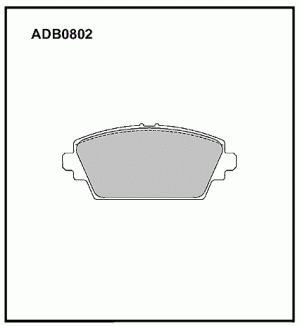 Колодки тормозные дисковые ADB0802 ALLIED NIPPON
