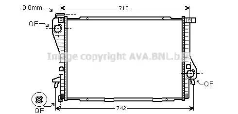 Радиатор охлаждения ДВС BW2300 AVA