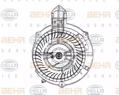 Электродвигатель, вентиляция салона 8EW009159751 HELLA