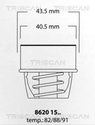 Термостат, охлаждающая жидкость 8620 1582 TRISCAN