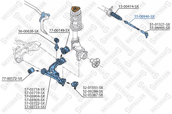 Тяга рулевая 55-00946-SX STELLOX