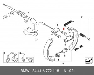 Болт крепления 34 41 6 772 118 BMW