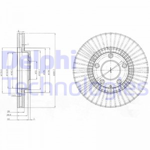 Тормозной диск BG4027 DELPHI