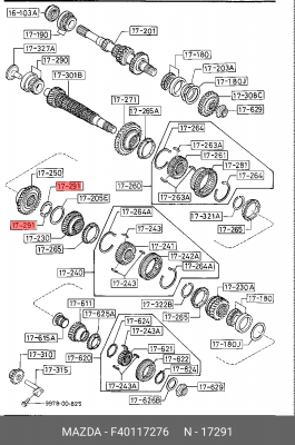 Полукольца вкладышей коленвала F40117276 MAZDA