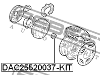 Подшипник ступицы колеса DAC25520037-KIT FEBEST