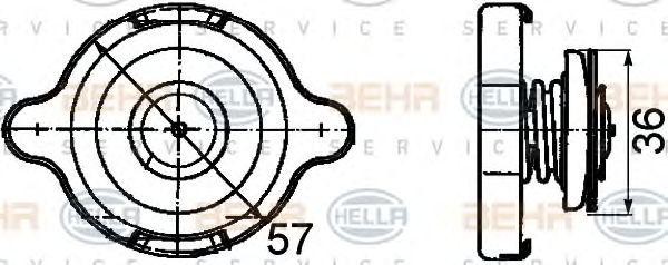 Крышка, резервуар охлаждающей жидкости 8MY 376 742-061 HELLA