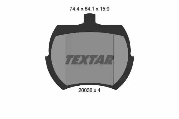 Комплект тормозных колодок, диско 2003801 TEXTAR