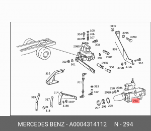 Регулятор тормозных сил A0004314112 MERCEDES BENZ