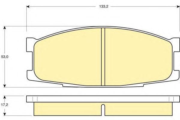 Комплект тормозных колодок, диско 6110229 GIRLING