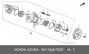 Гидравлический насос, рулевое управление 56110PH7020 HONDA