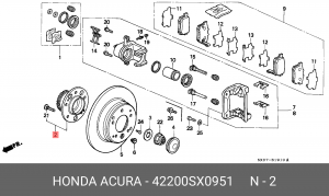 Комплект подшипника ступицы колеса 42200SX0951 HONDA