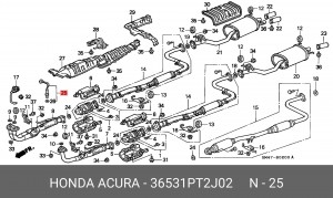 Лямбда-зонд 36531PT2J02 HONDA