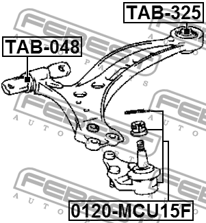Рычаг подвески TAB-325 FEBEST